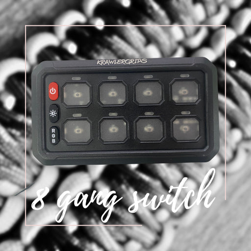 Krawlergrips 8 Gang Switch panel. Bluetooth