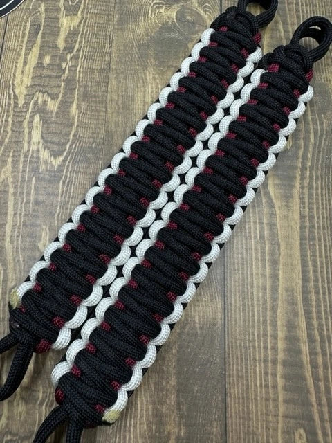 Black Maroon White grab handles - Krawlergrips