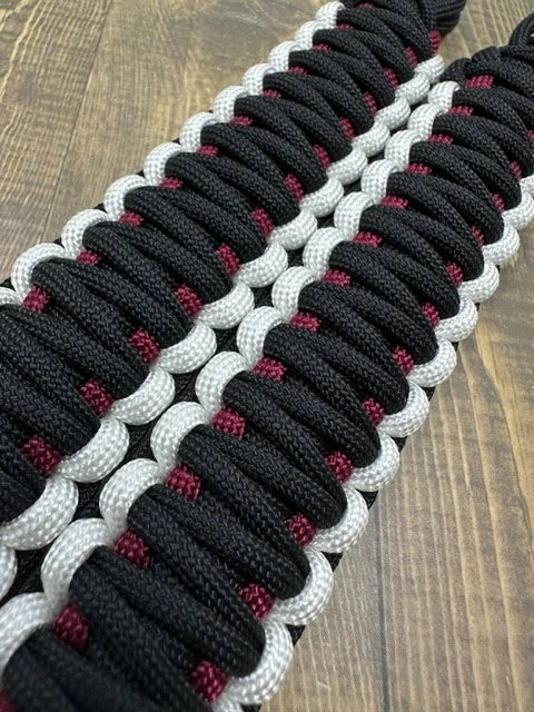 Black Maroon White grab handles - Krawlergrips