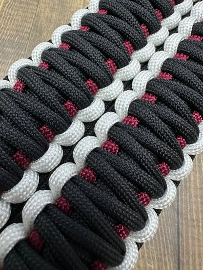 Black Maroon White grab handles - Krawlergrips