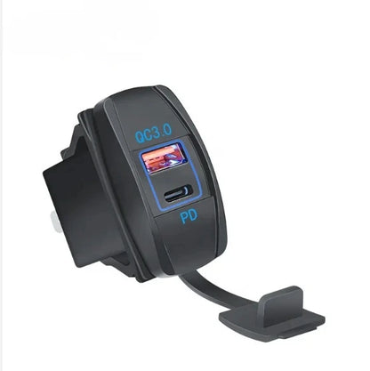 Type C + USB Charger carling Switch Size - 4x4 Boat Caravan Marine