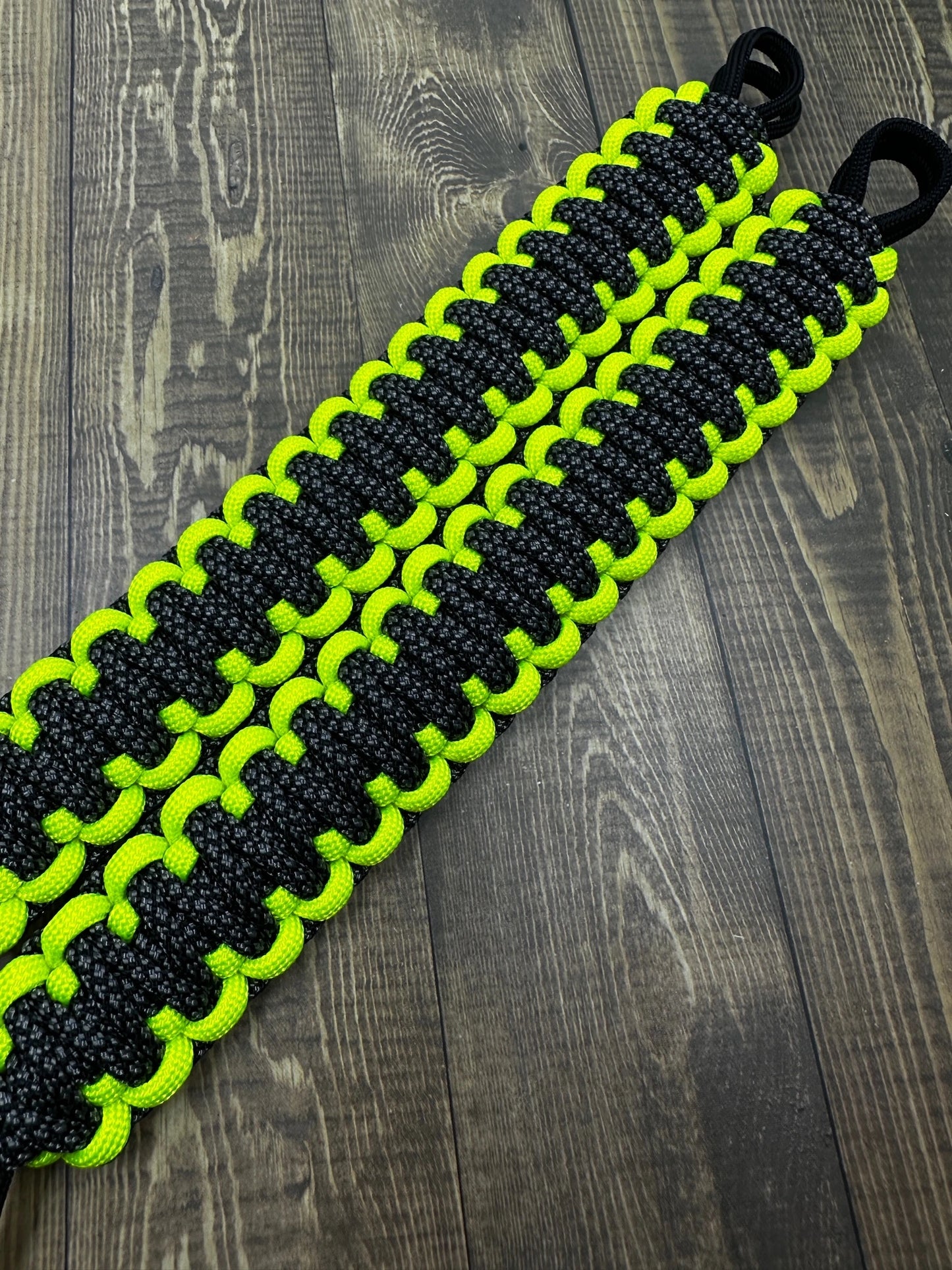 Charcoal Grey diamonds neon yellow grab handles 