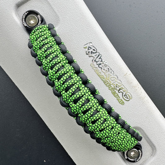 Neon green diamonds paracord handles