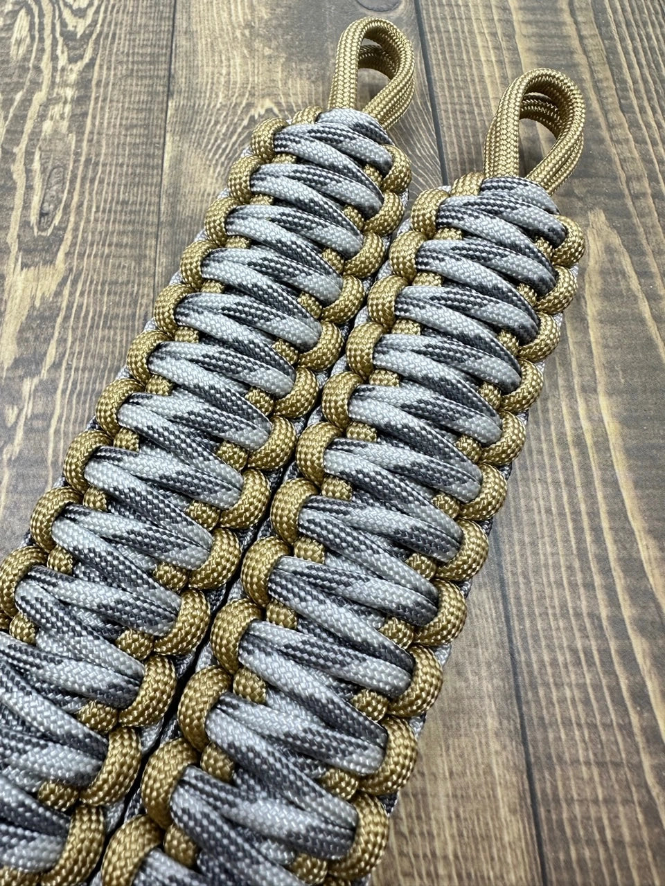 Greyscale and gold nugget grab handles - krawlergrips