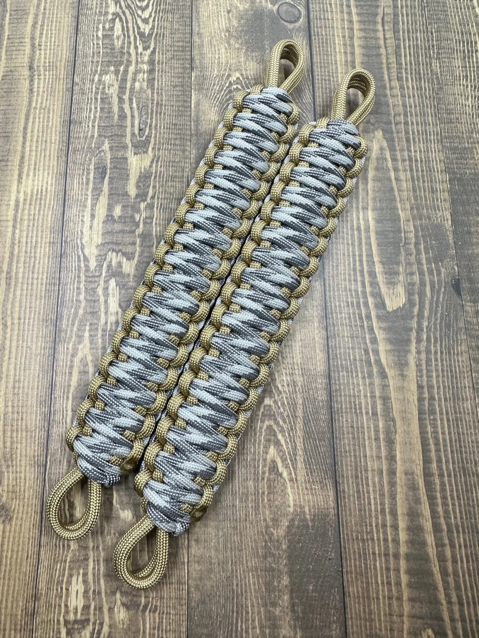 Greyscale and gold nugget grab handles - krawlergrips