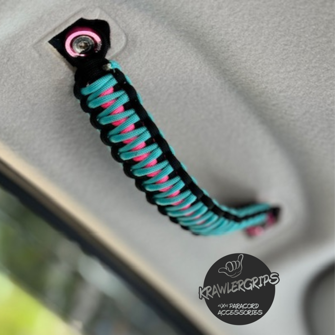 Sale Set of 2 Neon pink Neon turquoise  Paracord 21 CM