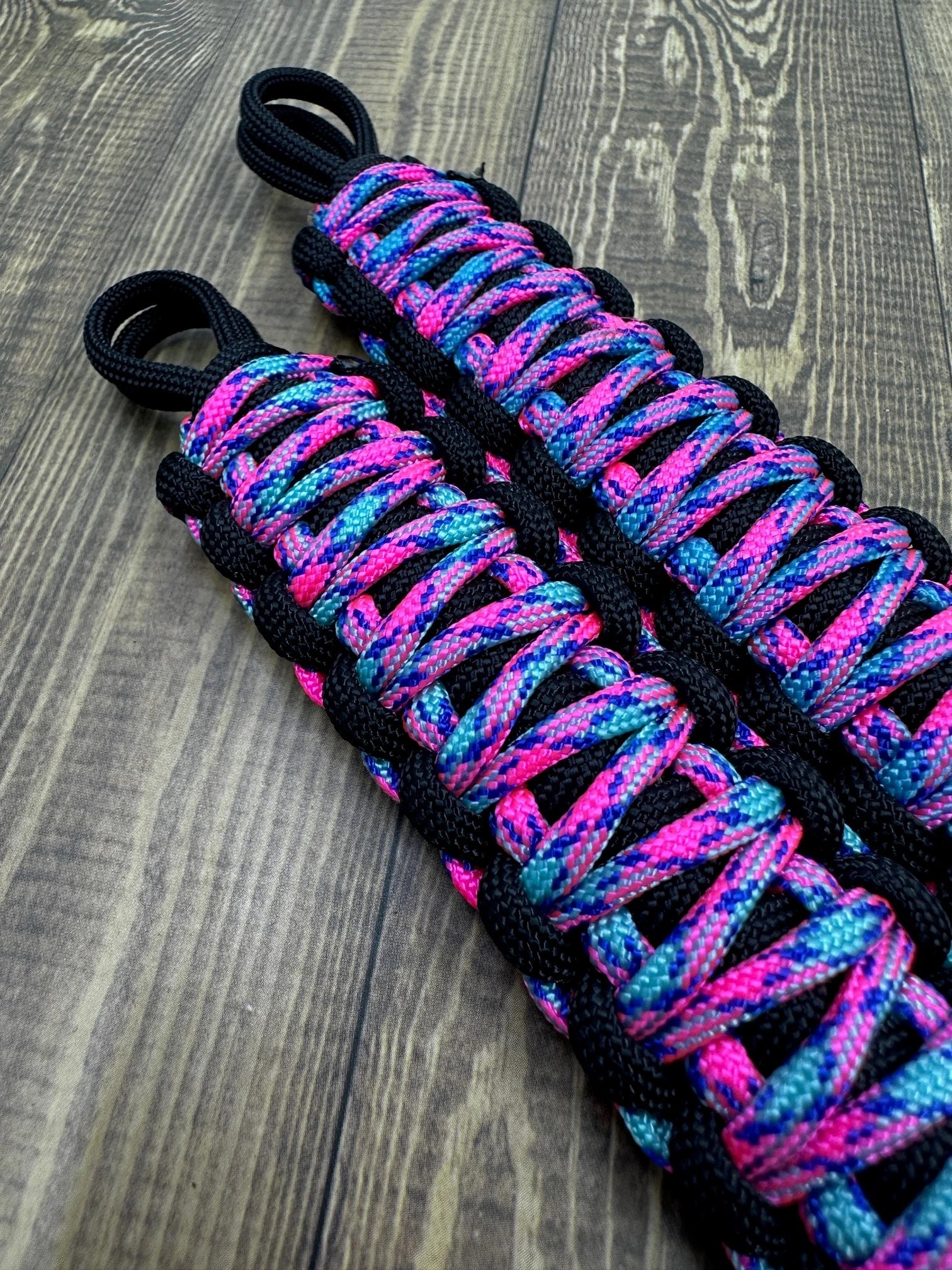 Pixie Stix paracord grab handles - krawlergrips