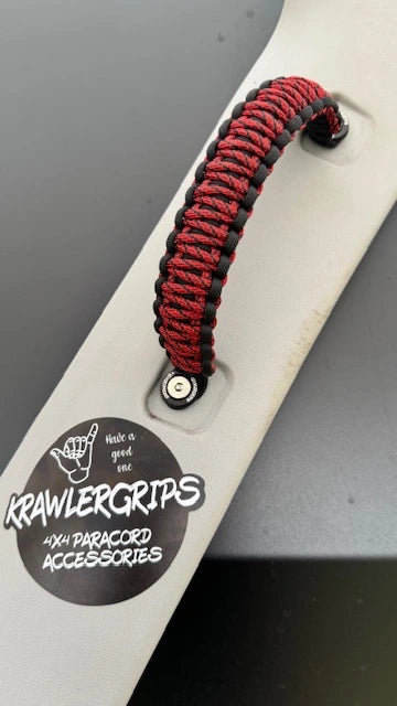 Krawlergrips Red Helix Paracord Grip Handles