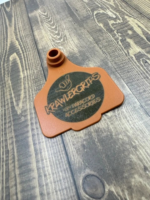 brown cattle tag - krawlergrips