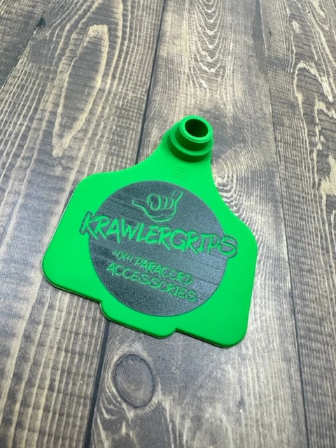 green cattle tag - krawlergerips