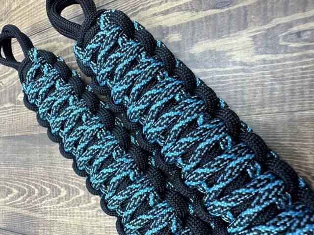 Neon turquoise helix grab handles - krawlergrips