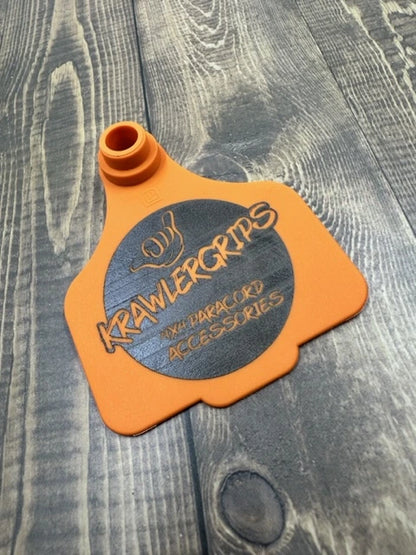 orange cattle tag - krawlergrips