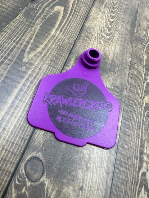 purple cattle tag - krawlergrips