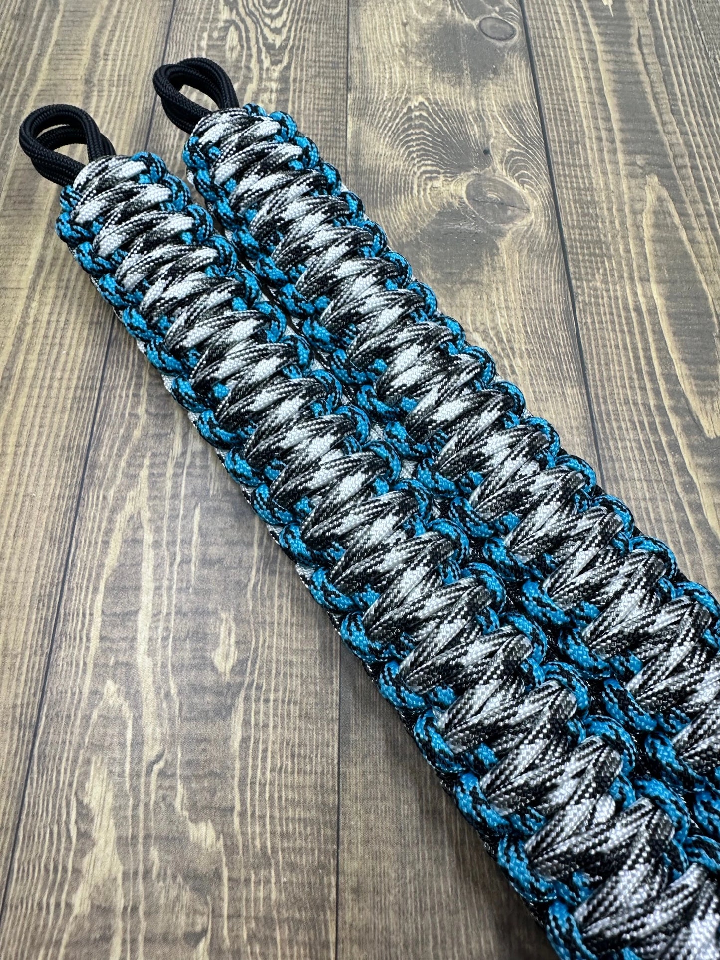 urban camo Neon turquoise camo paracord - Grab Handles - Krawlergrips