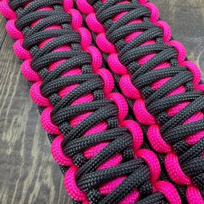 Neon Pink Grey Grab handles - Krawlergrips