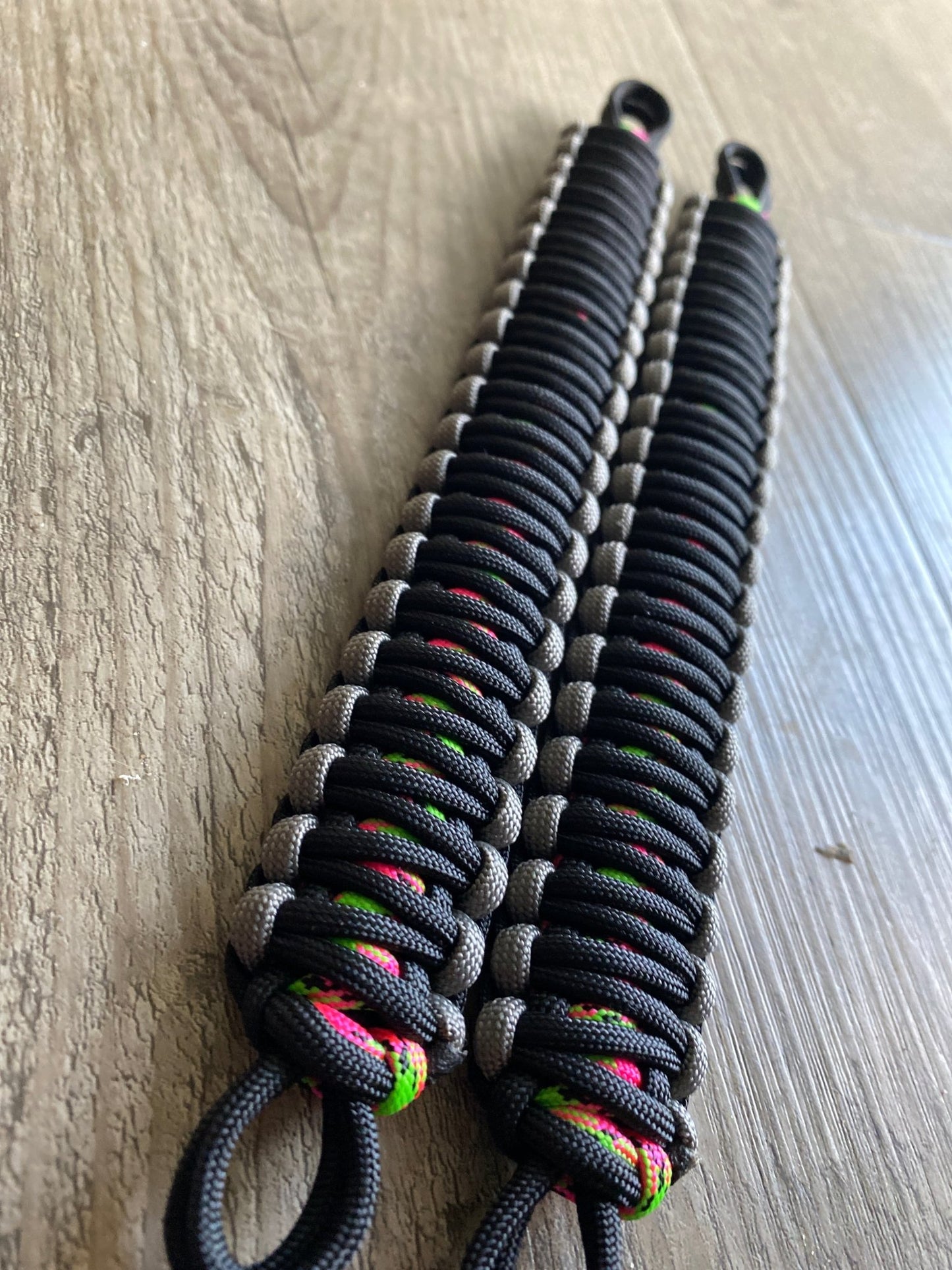 Krawler Grips Watermelon Grey Black Paracord - Krawlergrips