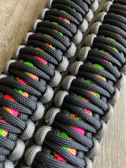 Krawler Grips Watermelon Grey Black Paracord - Krawlergrips